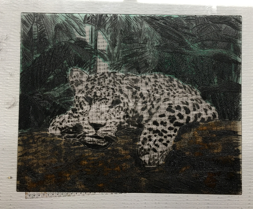 Final leopard inked plate